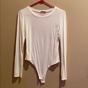 White long sleeve body suit